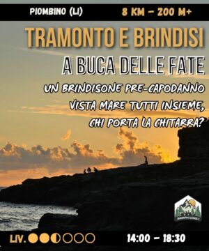Tramonto e auguri e brindisi nella BUCA delle FATE - sab 27/12