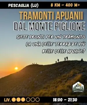 Alla conquista del M. Piglione: che tramonto! - sab 18/04