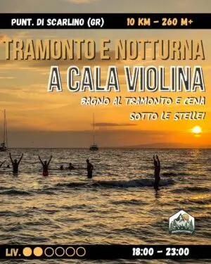 Tramonto, Bagno, Notturna e stelle a Cala Violina - sab 25/07