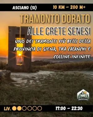 Tramonto alle STUPENDE Crete SENESI ed il sito transitoire - sab 11/07