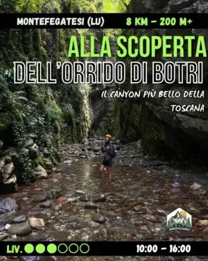 Il Fantastico Canyon dell'Orrido di Botri - dom 05/07