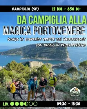 Da Campiglia a Portovenere lungo le creste del Muzzerone - sab 25/07