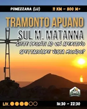Tramonto a 360° dal Monte Matanna e rientro sotto le stelle - sab 04/07