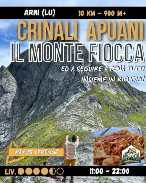 Crinali Apuani: Cartolina dal Monte Fiocca e Cena in Rifugio! - sab 12/09